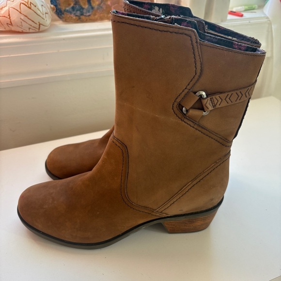 Teva Foxy Mid Boot waterproof Brown leather nubuck leather side zip 10 - Picture 6 of 15